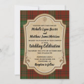 Morrison Tartan Wedding Einladung (Vorderseite)