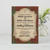 Morrison Tartan Wedding Einladung (Stehend Vorderseite)