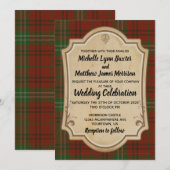 Morrison Tartan Wedding Einladung (Vorne/Hinten)