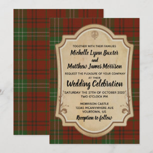 Morrison Tartan Wedding Einladung