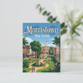 Morristown Green New Jersey Postkarte (Stehend Vorderseite)