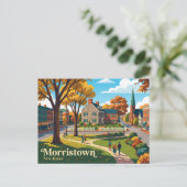 Morristown New Jersey Postkarte (Stehend Vorderseite)