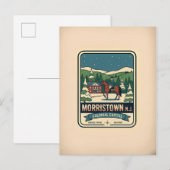 Morristown NJ Retro 1950s Travel Postkarte (Vorne/Hinten)
