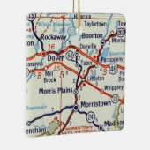 Morristown NJ Vintag Map Keramikornament (Rechts)