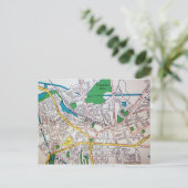 Morristown, NJ Vintag Map Postkarte (Stehend Vorderseite)