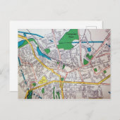 Morristown, NJ Vintag Map Postkarte (Vorne/Hinten)