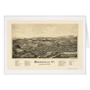 Morrisville, panoramische Karte VT - 1889