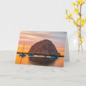 Morro Bay at Sunset Greeting Card Karte (Gelbe Blume)