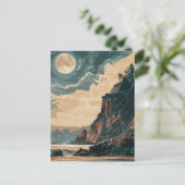 Morro Bay Beach California Malerei Postkarte (Stehend Vorderseite)