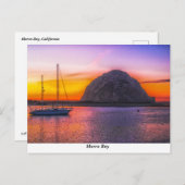 Morro Bay bei Sonnenuntergang Postkarte (Vorne/Hinten)