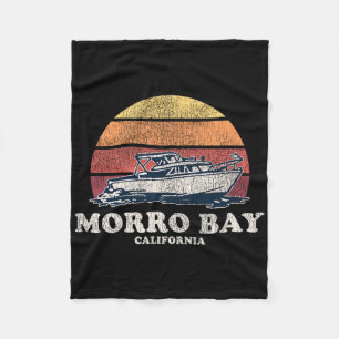 Morro Bay Ca Vintage-Schifffahrt 70er Retro-Boot-D Fleecedecke