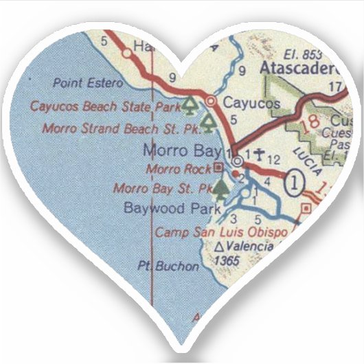 Morro Bay California Aufkleber (Vorderseite)