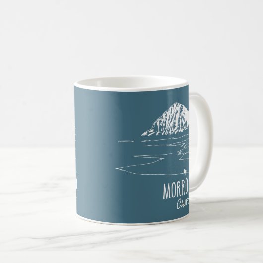 Morro Bay California Morro Rock Art Kaffeetasse (VorderseiteRechts)