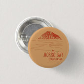 Morro Bay California Morro Rock Button (Vorne & Hinten)