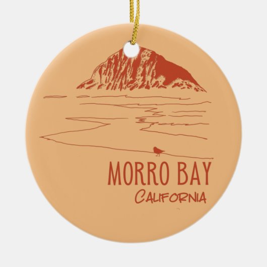 Morro Bay California Morro Rock Keramik Ornament (Vorne)