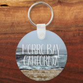 Morro Bay California Ocean Waves Photography Schlüsselanhänger (Rückseite)