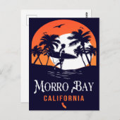 Morro Bay California Sunset Vacation Souvenirs Postkarte (Vorne/Hinten)