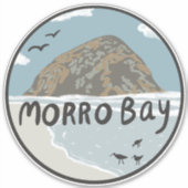 Morro Bay Central California Beach SLO Rock Aufkleber (Vorderseite)
