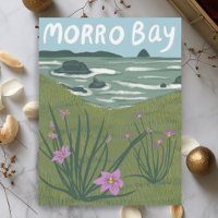 Morro Bay Central California Illustration Beach P