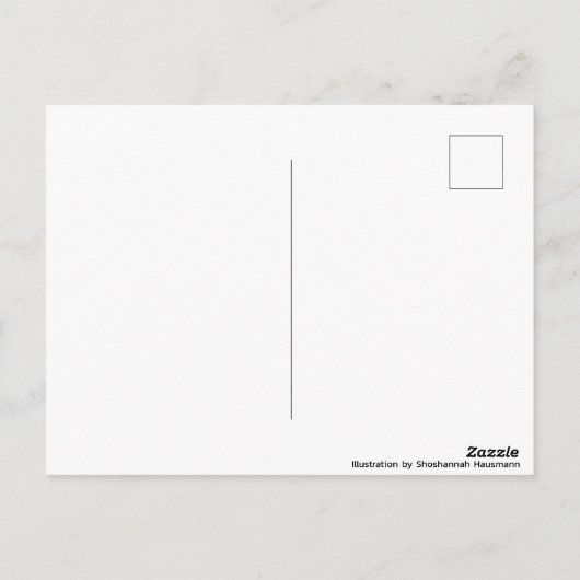 Morro Bay Central California Illustration Beach Postkarte (Rückseite)