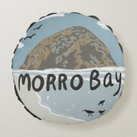 Morro Bay Central California Illustration Beach
