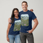 Morro Bay Central California Illustration Beach T-Shirt (Unisex)