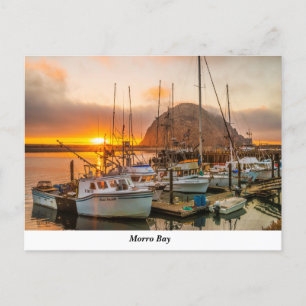 Morro Bay Hafen bei Sunset Postcard Postkarte