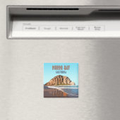Morro Bay Rock California Vintag Magnet (In Situ (Geschirrspüler))