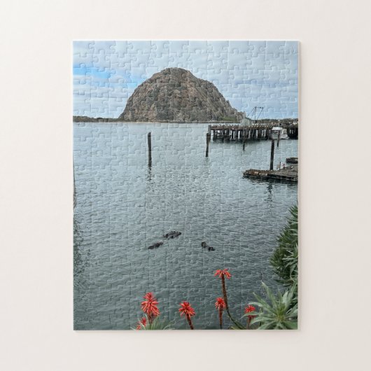 Morro Bay Rock mit Otters Puzzle (Vertikal)