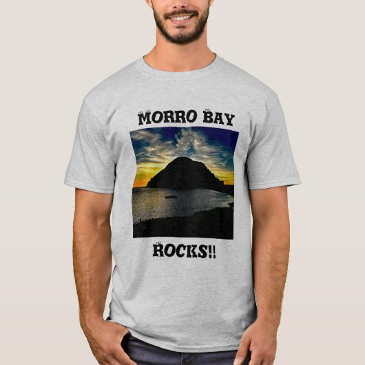 Morro Bay Rocks! Der Beutel spiegelt die SLO-Leben T-Shirt (Vorderseite)