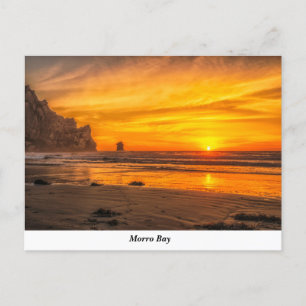 Morro Bay Sunset am Strand Postcard Postkarte