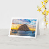 Morro Bucht an der Dämmerungs-Gruß-Karte Karte (Gelbe Blume)