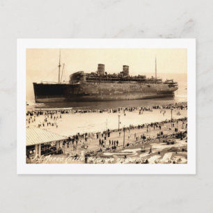 Morro Castle Ashore at Asbury Park, NJ Vintag Postkarte