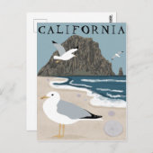 Morro Rock Bay Central California Beach Seagulls P Postkarte (Vorne/Hinten)
