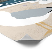 Morro Rock Bay Central California Beach Seaguls Poster (Ecke)