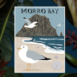 Morro Rock Bay Central California Beach Seaguls Postkarte<br><div class="desc">Karo diese coole Illustration von Morro Bay, Kalifornien. Ob Sie ein Einheimischer oder eine Liebe sind, zeigen Sie, dass Sie ein Fan dieser coolen Postkarte sind. Und vergewissern Sie sich, dass Sie meinen Shop für weitere Produkte und Designs Karo. Sie können immer Ihren eigenen Text hinzufügen. Lass mir Bescheid, wenn...</div>