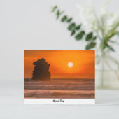 Morro Rock Beach Postcard Postkarte (Stehend Vorderseite)