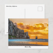 Morro Rock Beach Postcard Postkarte (Vorne/Hinten)