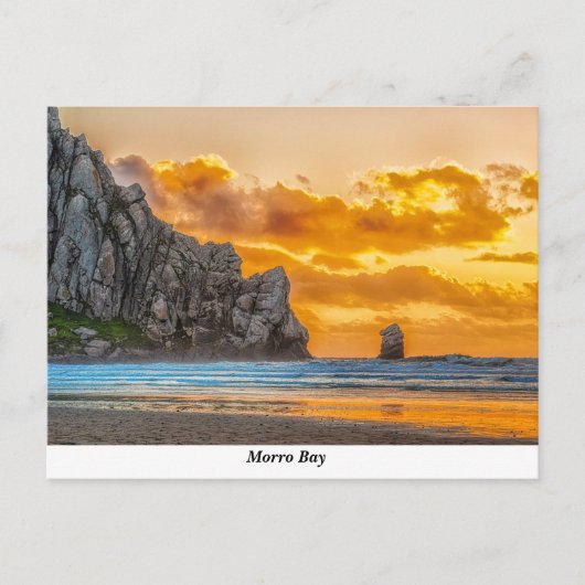 Morro Rock Beach Postcard Postkarte (Vorderseite)