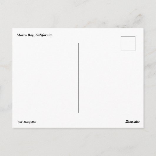 Morro Rock Beach Postcard Postkarte (Rückseite)