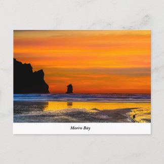 Morro Rock Beach Postcard Postkarte