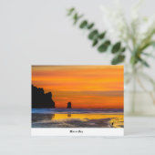 Morro Rock Beach Postcard Postkarte (Stehend Vorderseite)