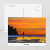 Morro Rock Beach Postcard Postkarte (Vorne/Hinten)