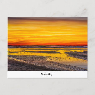 Morro Rock Beach Postcard Postkarte