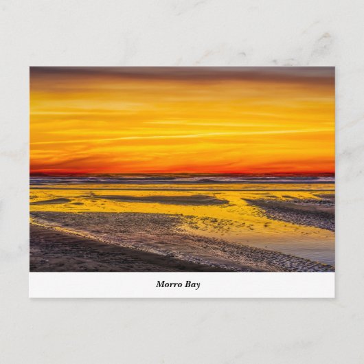 Morro Rock Beach Postcard Postkarte (Vorderseite)