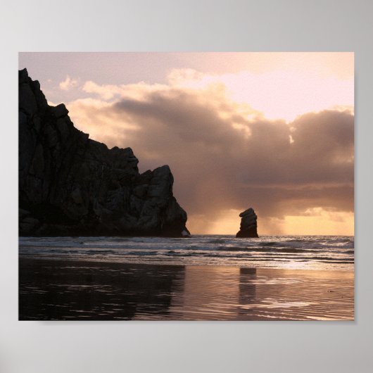 Morro Rock Beach Sunset Foto Poster (Vorne)