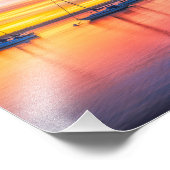 Morro Rock bei der Abendkasse Foto Print (Ecke)