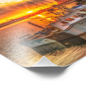 Morro Rock bei Sunset Foto Print (Ecke)