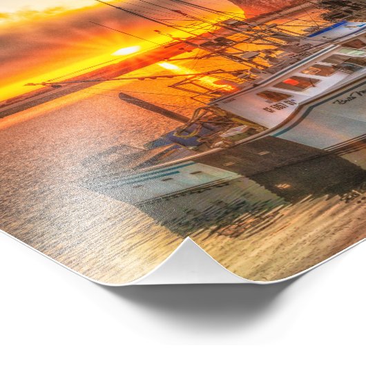 Morro Rock bei Sunset Foto Print (Ecke)