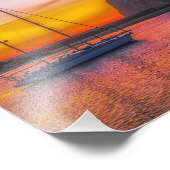 Morro Rock bei Sunset Foto Print (Ecke)